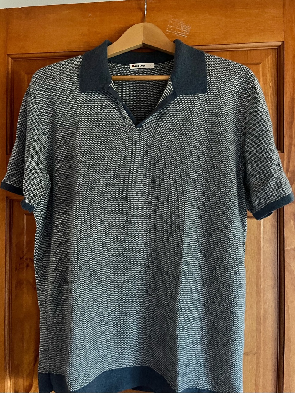 Marine Layer Textured Knit Shirt Large NWOT